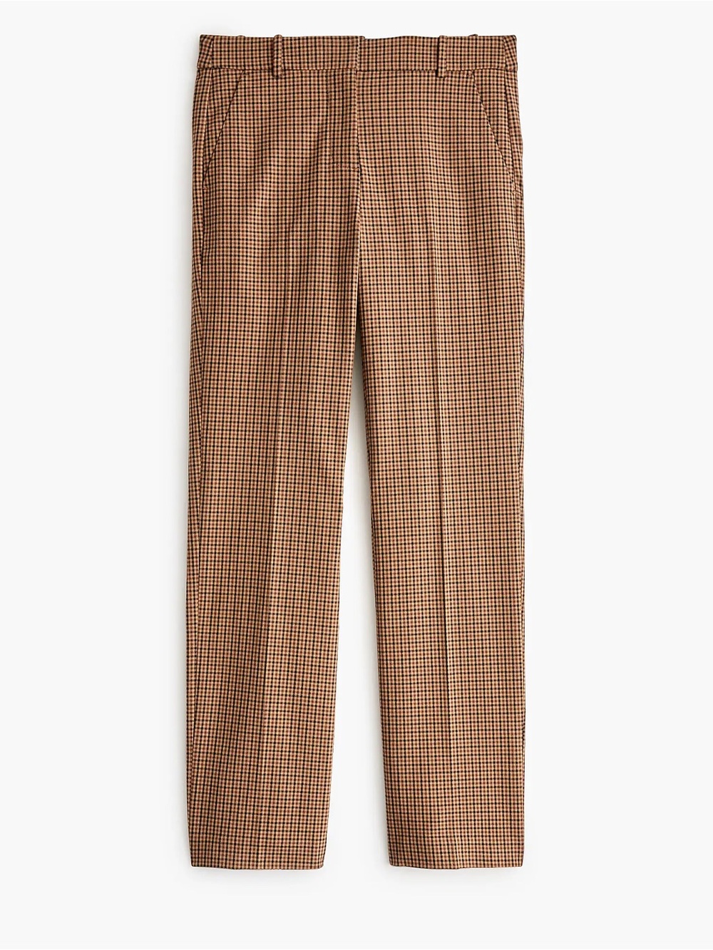 Tailored Women's Houndstooth Trousers in Brown